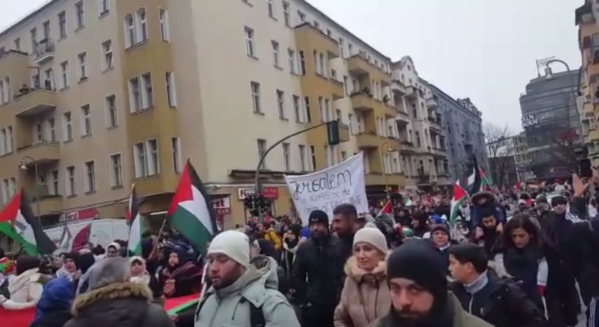 مظاهرة ضخمة وسط برلين دعمًا للقدس ورفضًا لقرار ترمب