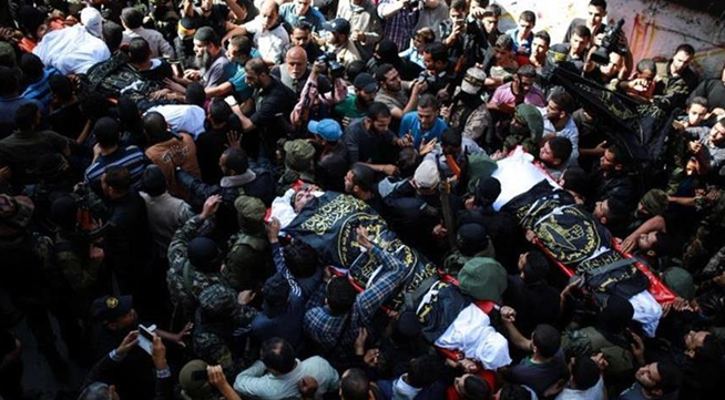 تشييع جثامين 4 شهداء من "سرايا القدس" بغزة