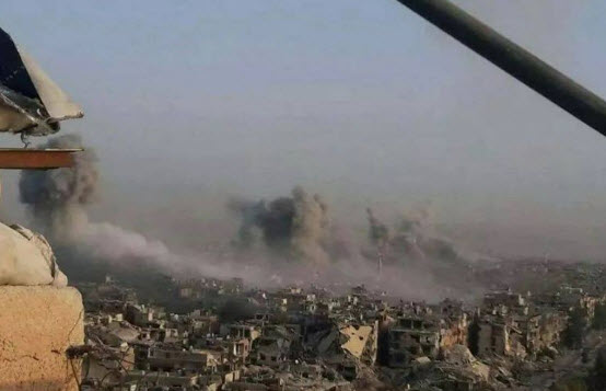شهيدان وإصابات ودمار هائل بهجوم للنظام السوري على مخيم اليرموك