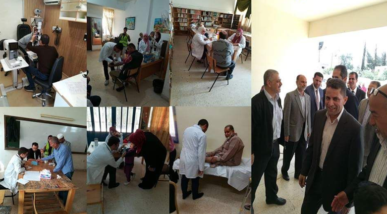 مستشفى الملك المؤسس يقيم يوماً طبياً مجانياً في بلدة سحم بإربد