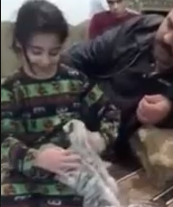 طفلة أردنية تربي الضباع كحيوانات أليفة.. فيديو