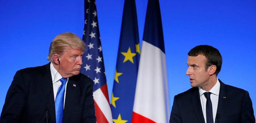 مؤتمر صحفي للرئيس الأمريكي ونظيره الفرنسي في البيت الأبيض