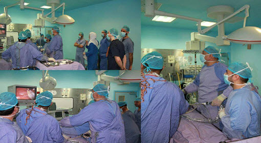 فريق طبي في مستشفى الملك المؤسس يجري عملية قص معدة بالمنظار الجراحي