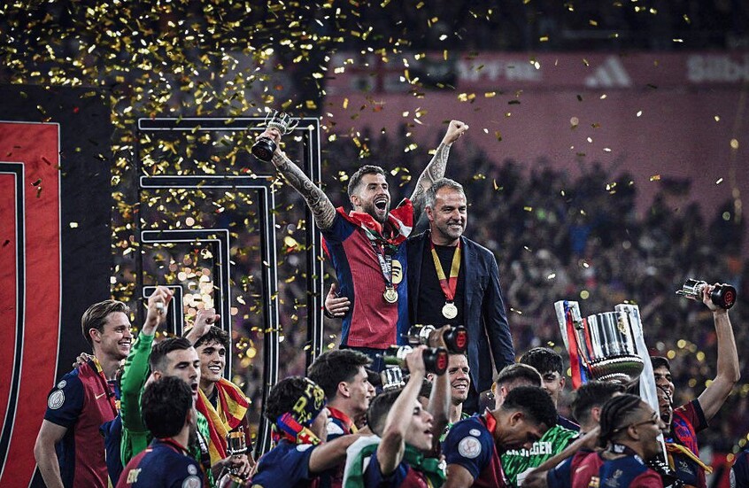 ماذا قال هانز فليك عقب تتويج برشلونة بكأس ملك إسبانيا؟
