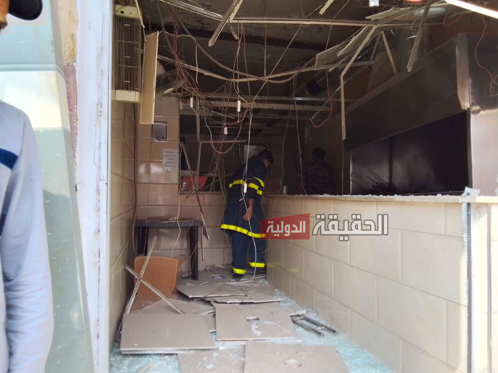 إصابة شخص بانفجار اسطوانة غاز في مطعم بمادبا (صور)
