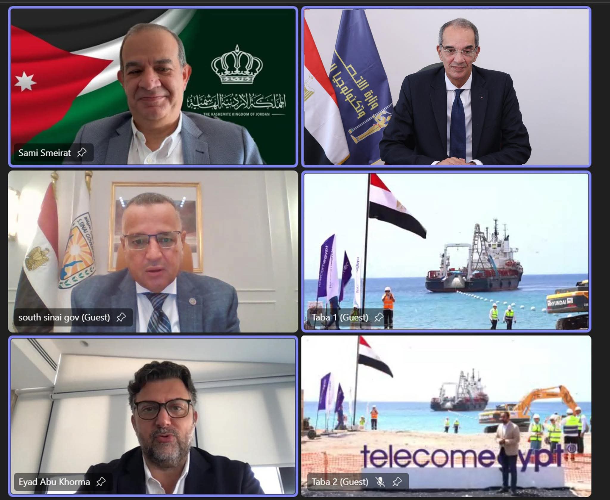 لأول مرة منذ 25 عامًا.. إنزال أول كابل بحري مباشر بين الأردن ومصر 