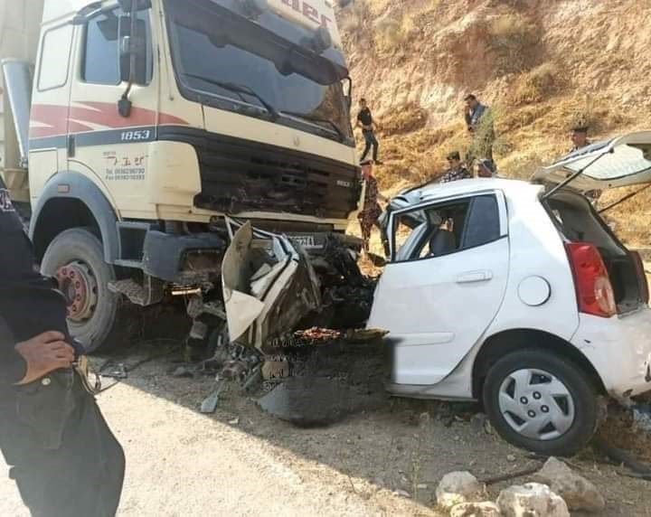وفاه اثر حادث تصادم على طريق جرش الزرقاء