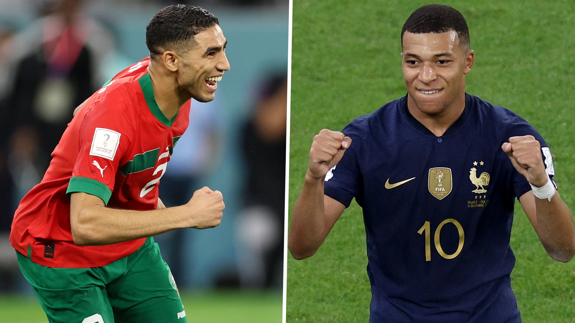 بقلب وتاج.. مبابي يدعم حكيمي بعد الوصول لربع نهائي كأس العالم