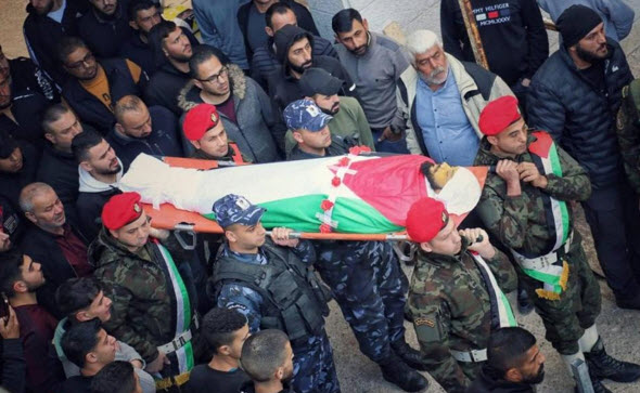 تشييع جثمان الشهيد عمير لولح بنابلس