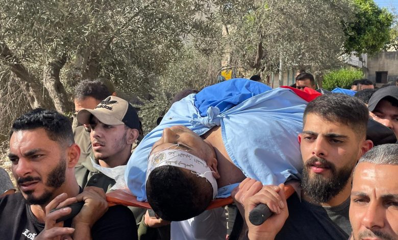 تشييع جثمان الشهيد عمر الشحروري في طوباس