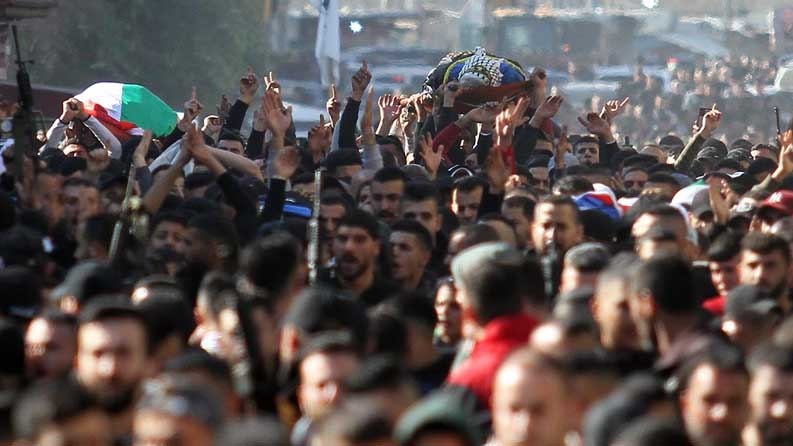 تشييع جثامين 10 شهداء في مدينة جنين ومخيمها