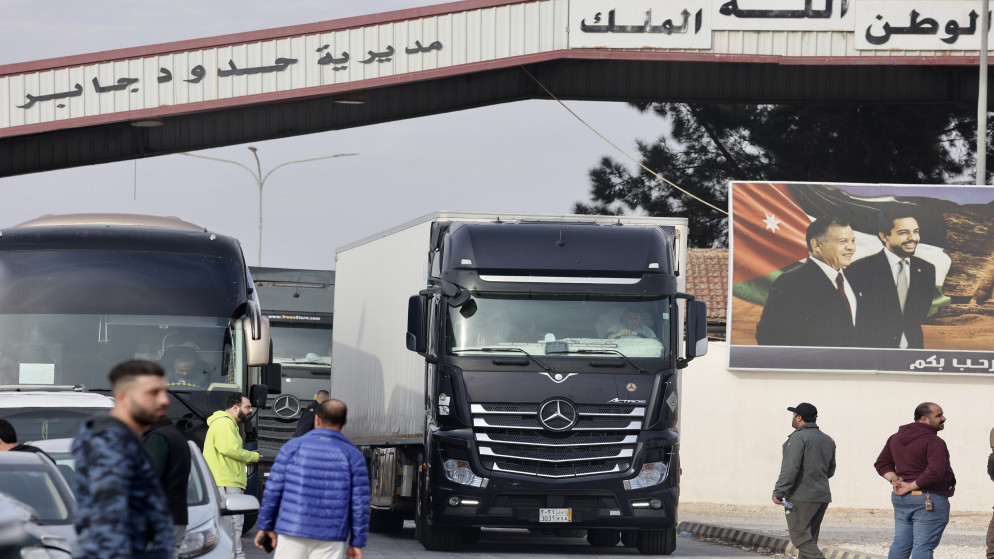 31.4 ألف شاحنة أردنية دخلت سوريا منذ كانون الأول الماضي