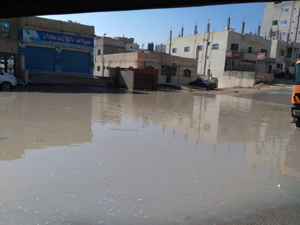 شكوى حول بركة مائية خلف مستشفى الأمير فيصل أمام بلدية الرصيفة