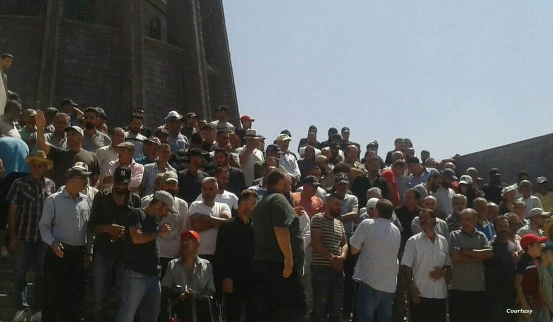 استمرار المظاهرات المناوئة للنظام السوري في محافظة السويداء