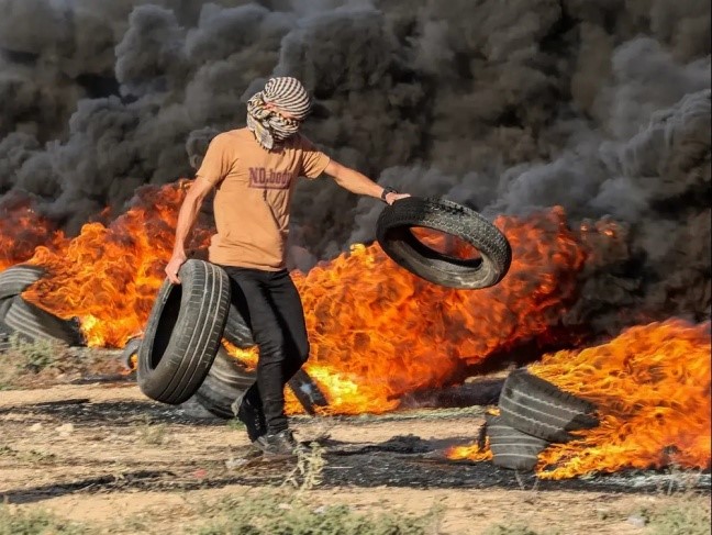 إصابات بالرصاص.. تجدد المظاهرات لليوم السابع على حدود غزة
