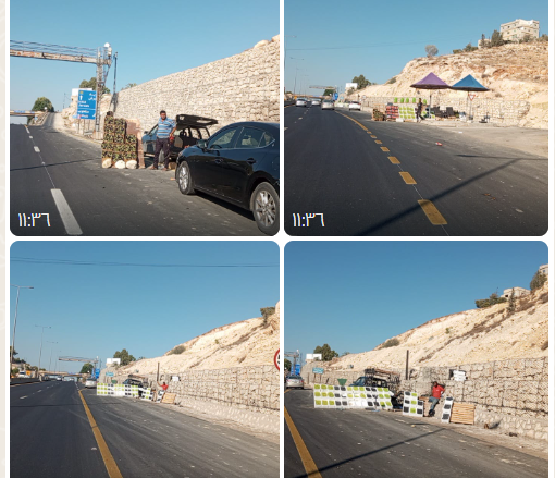 سالكو طريق جرش - عمان يشكون تعدي أصحاب البسطات على الطريق الرئيسي