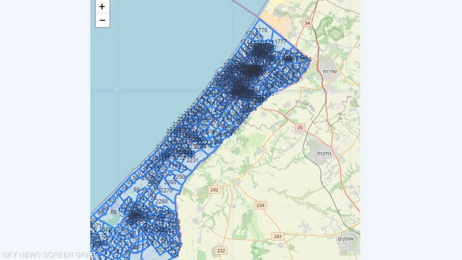 الاحتلال ينشر "خريطة معقدة" ويوجه سكان غزة لاتباعها بدقة