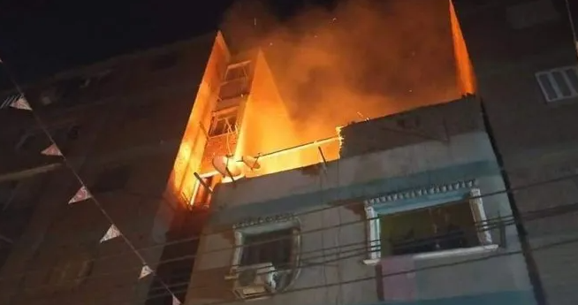 اخماد حريق شقة في عجلون