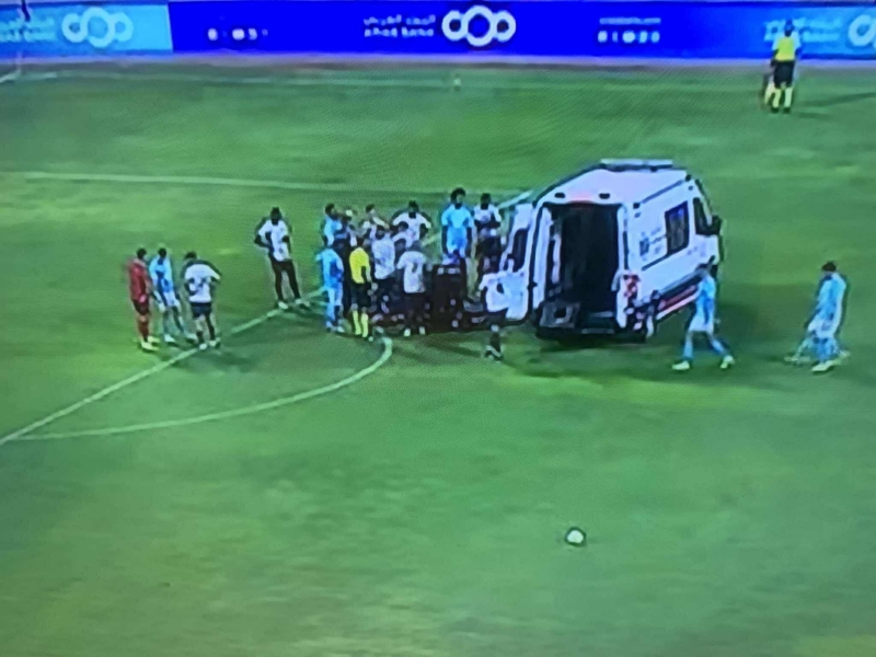 نقل لاعب فريق السلط يزن عبد العال للمستشفى خلال مباراة فريقه مع الفيصلي 