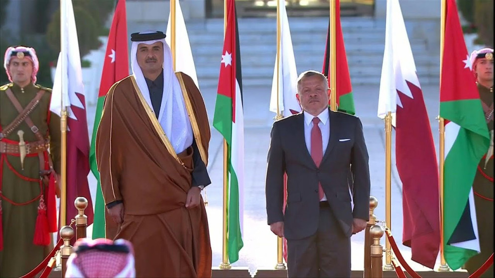 أمير قطر يصل إلى الأردن